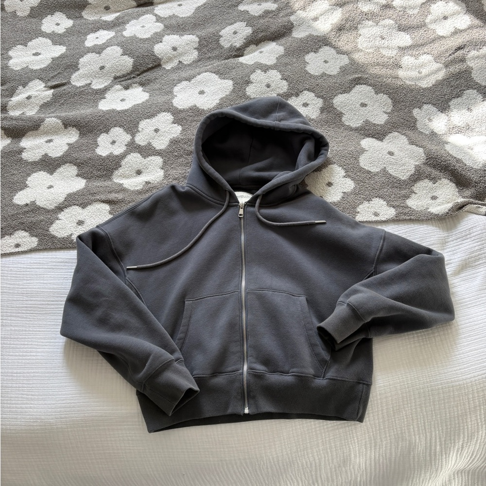Abercrombie & Fitch Charcoal Zipped Hoodie
